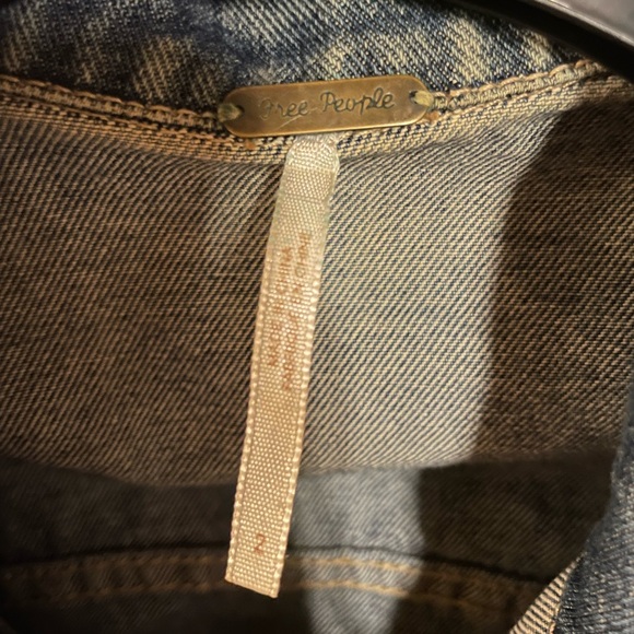 Free People Distressed Blue Jean Jacket - Picture 2 of 6